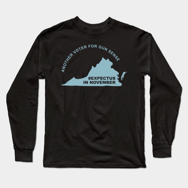 Another Voter for Gun Sense - Teal Long Sleeve T-Shirt by VirginiaGVP